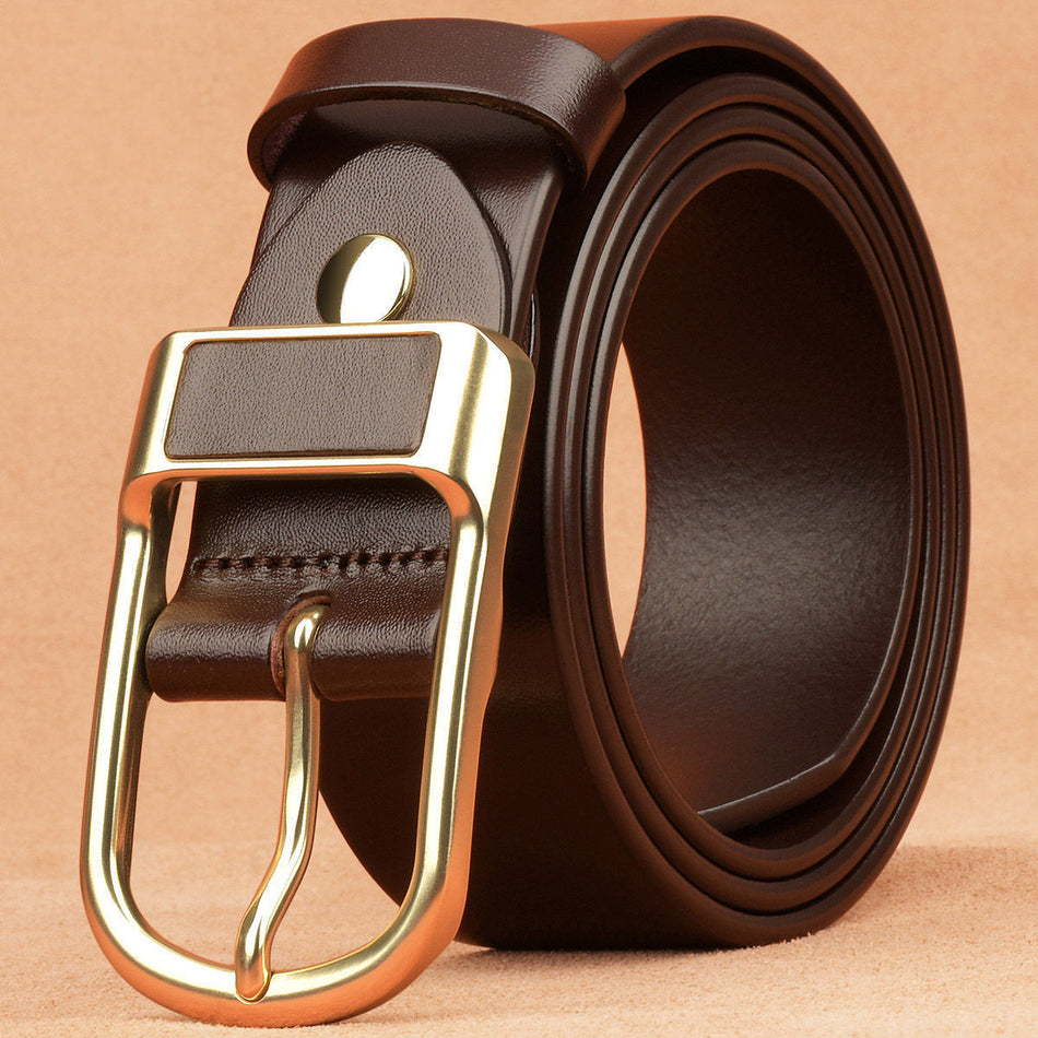 Paul Men's Leather Belt – Stylish Pin Buckle Casual Belt