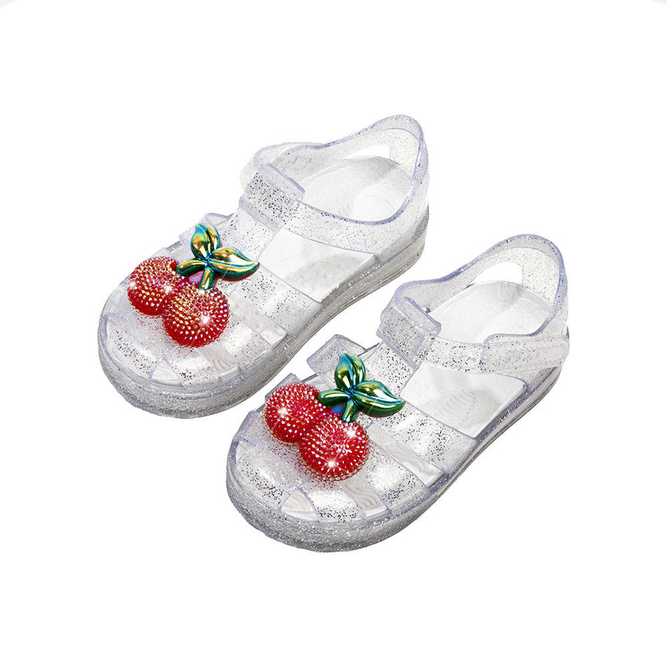 Girls Crystal Fruit Jelly Summer Shoes