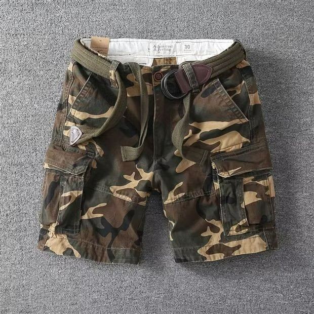INSTOCK-Men’s Multi-Pocket Workwear Shorts | Retro Washed