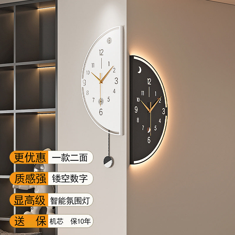 2025 Modern Double-Sided Corner Wall Clock