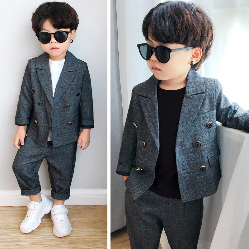 Boys British Style Suit Casual Spring Autumn Outfit