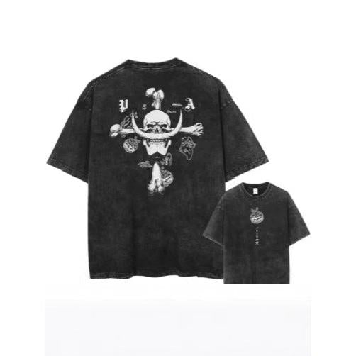Anime One Piece Luffy Vintage Summer Casual Short Tee Shirts