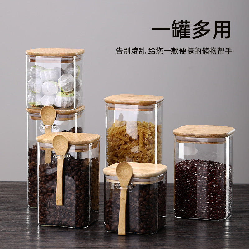 Glass Sealed Snack and Grain Storage Jar