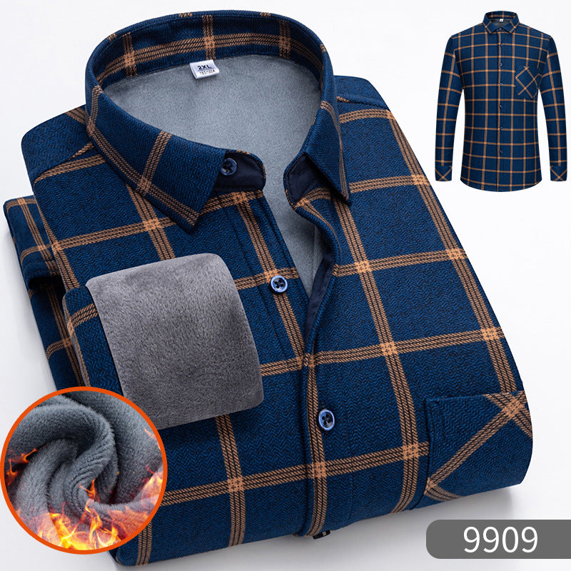 INSTOCK-Casual Loose Plaid Cotton Mens Shirt 2025