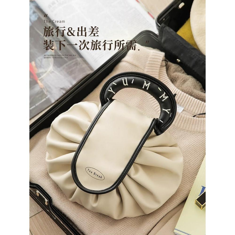 Lazy Cosmetic Bag Women's Satchel Large-Capacity Travel Storage