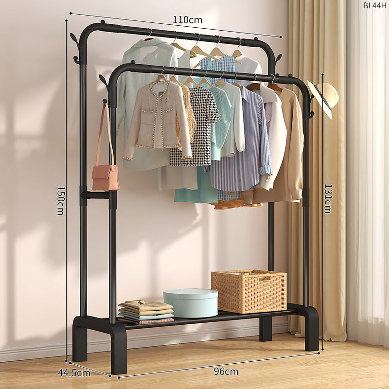 Folding Clothes Rack – Floor-Standing Single & Double Pole Hanger