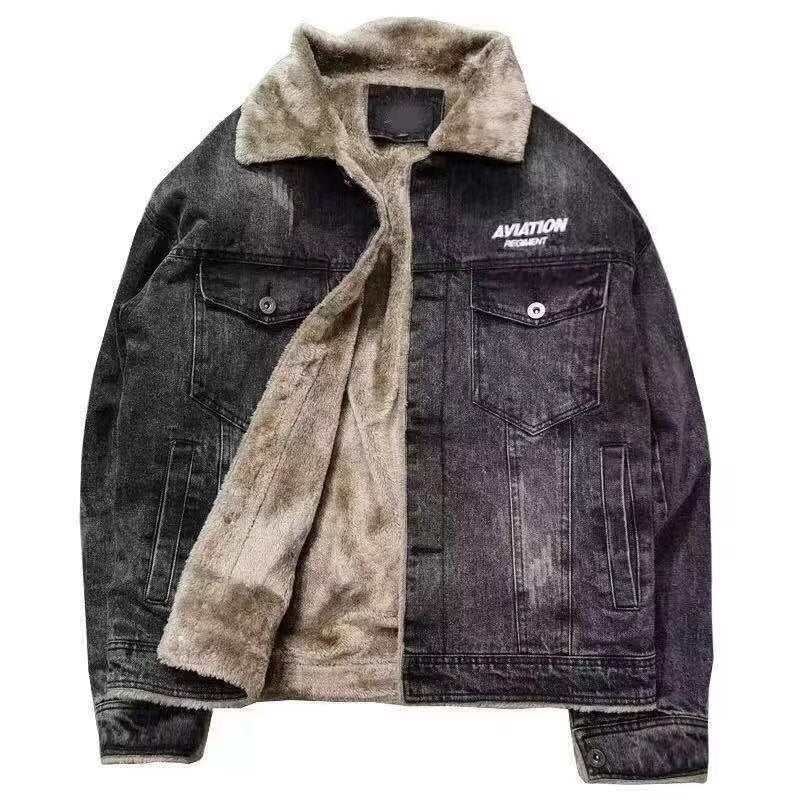 Men’s Fleece-Lined Denim Jacket – Warm Winter Coat