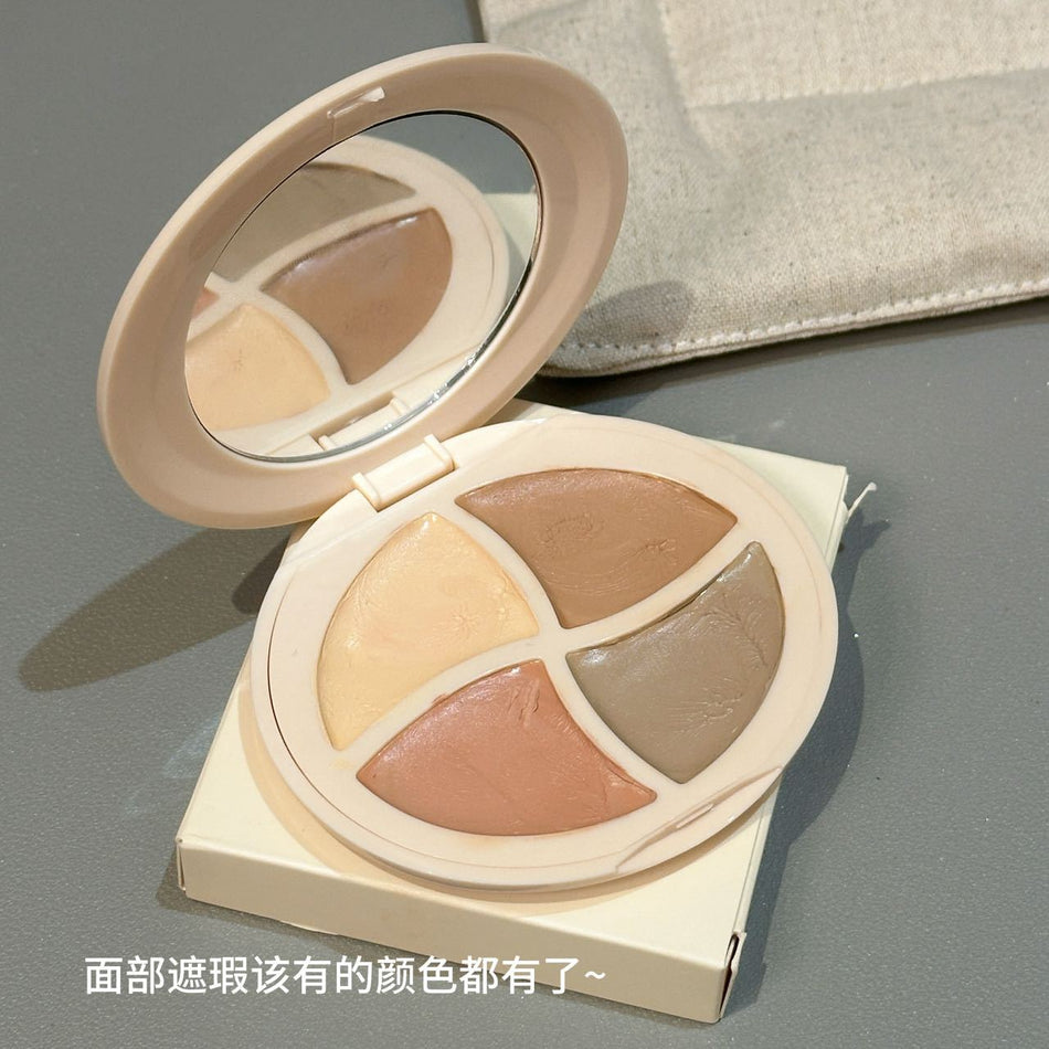 Sweet Mint 4-Color Concealer Palette for Brightening & Dark