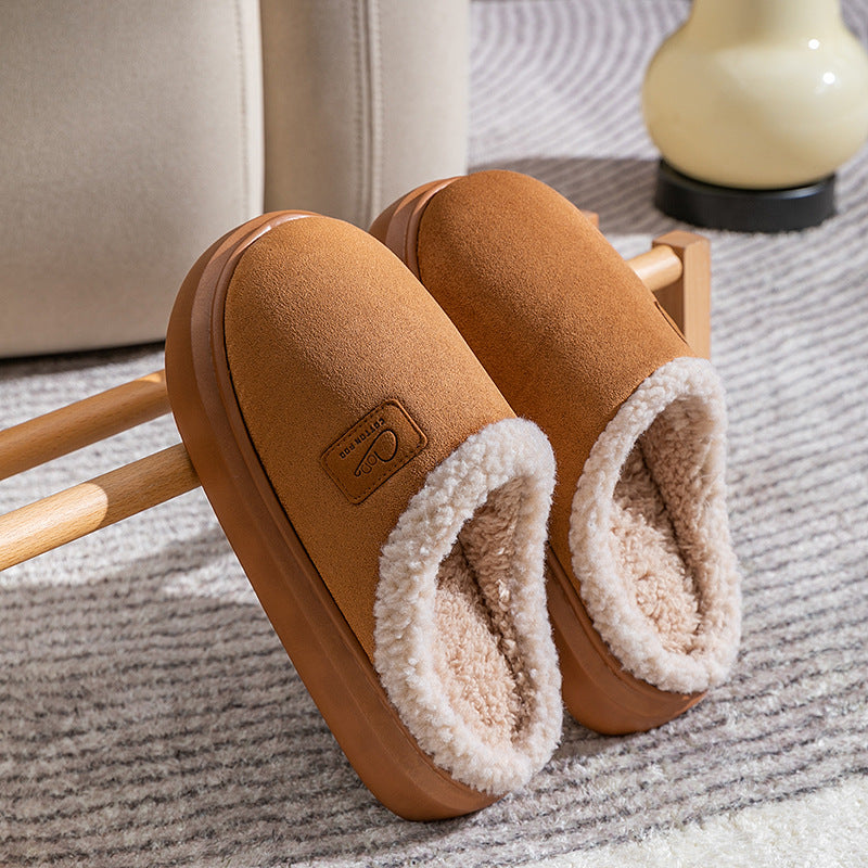 Autumn & Winter Cotton Slippers – Warm Non-Slip Couple Shoes