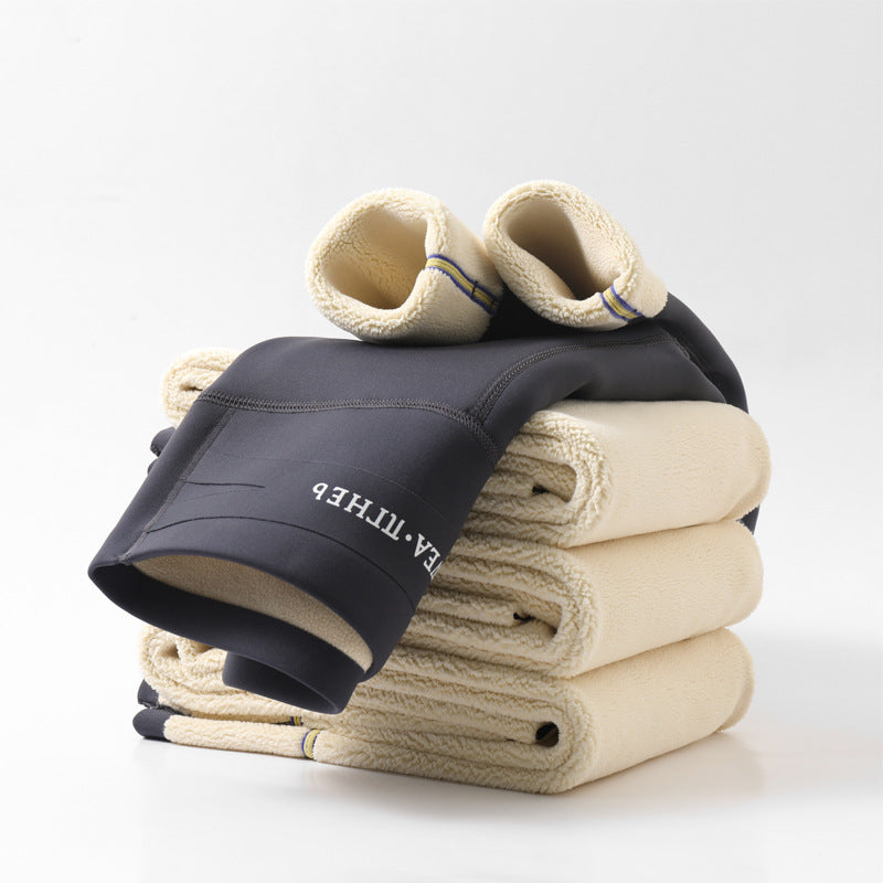 Girls’ Fleece Shark Pants – Winter High Waist Barbie Leggings