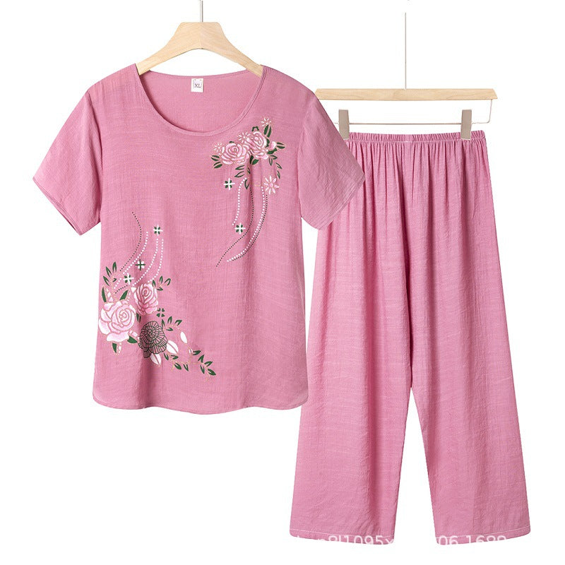 INSTOCK-Women’s Summer Cotton & Linen Two-Piece Set – Stylish &