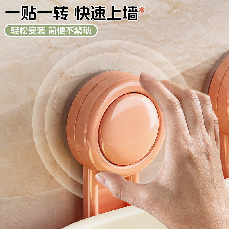No-Drill Wall-Mounted Toothbrush Cup Holder Rack