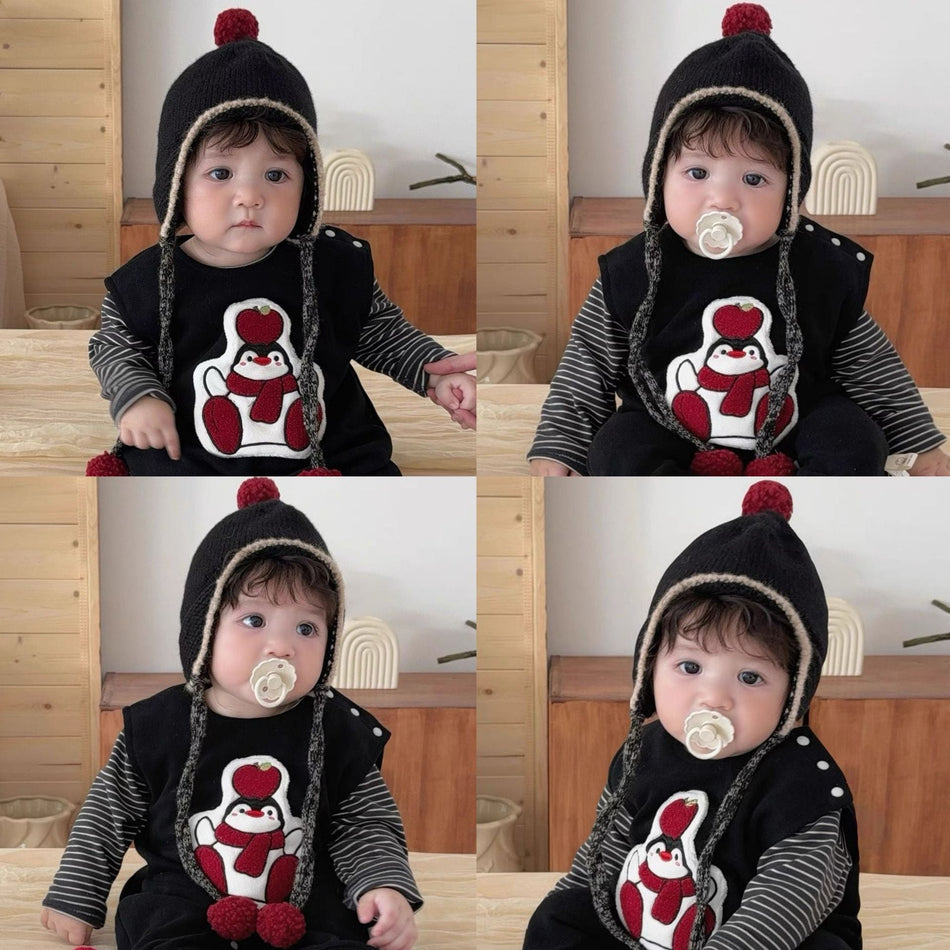 Korean Kids Wool Hat with Earmuffs