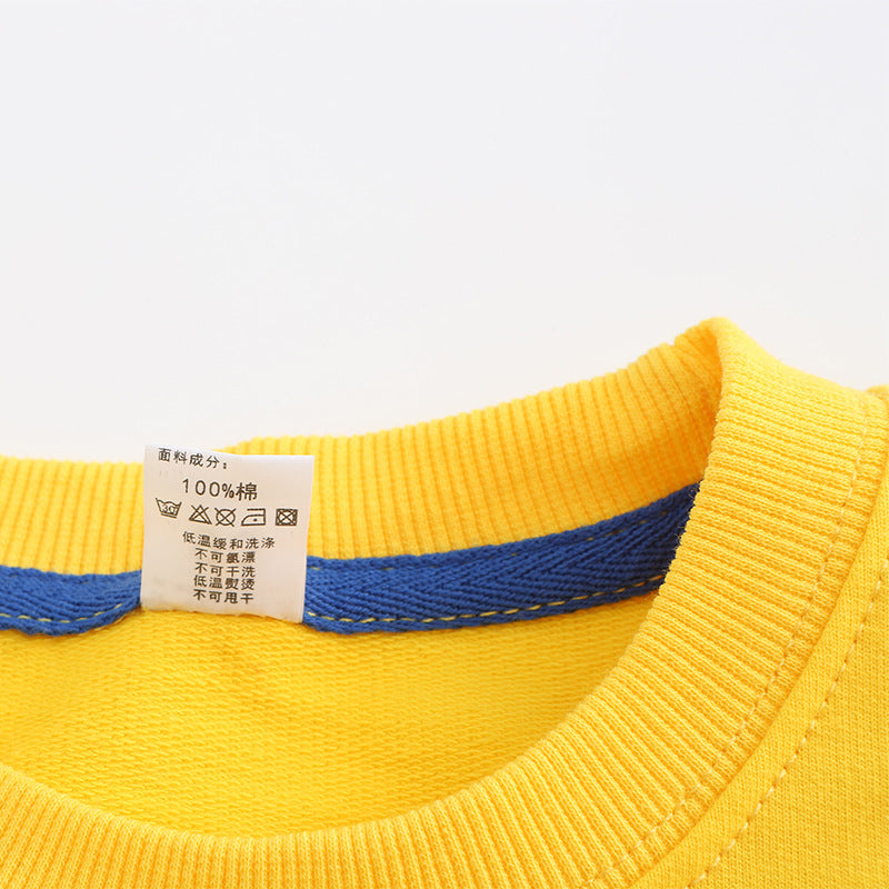 Pure Cotton Kids Sweatshirt Spring Fall Round Neck Hoodie!!