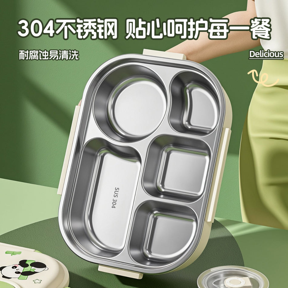 304 Stainless Steel Cartoon Lunch Box – Large & Microwave Safe