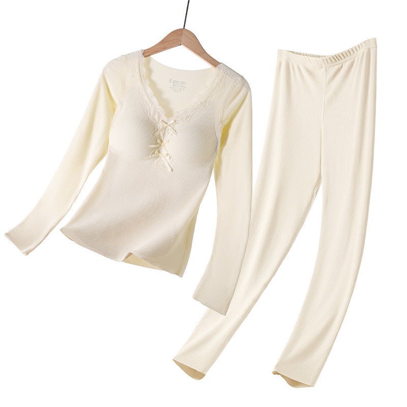 Women Thermal Base Layer with Chest Pad Slim Fit Winter