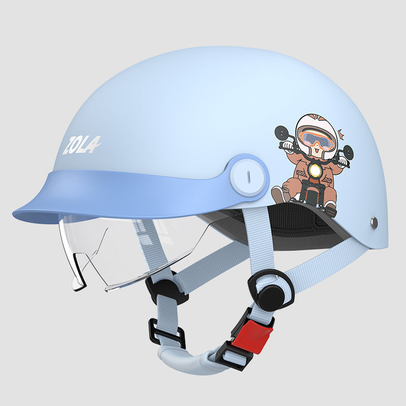 ABS 3C Certified Duck Tongue Half Helmet with Ear Protection