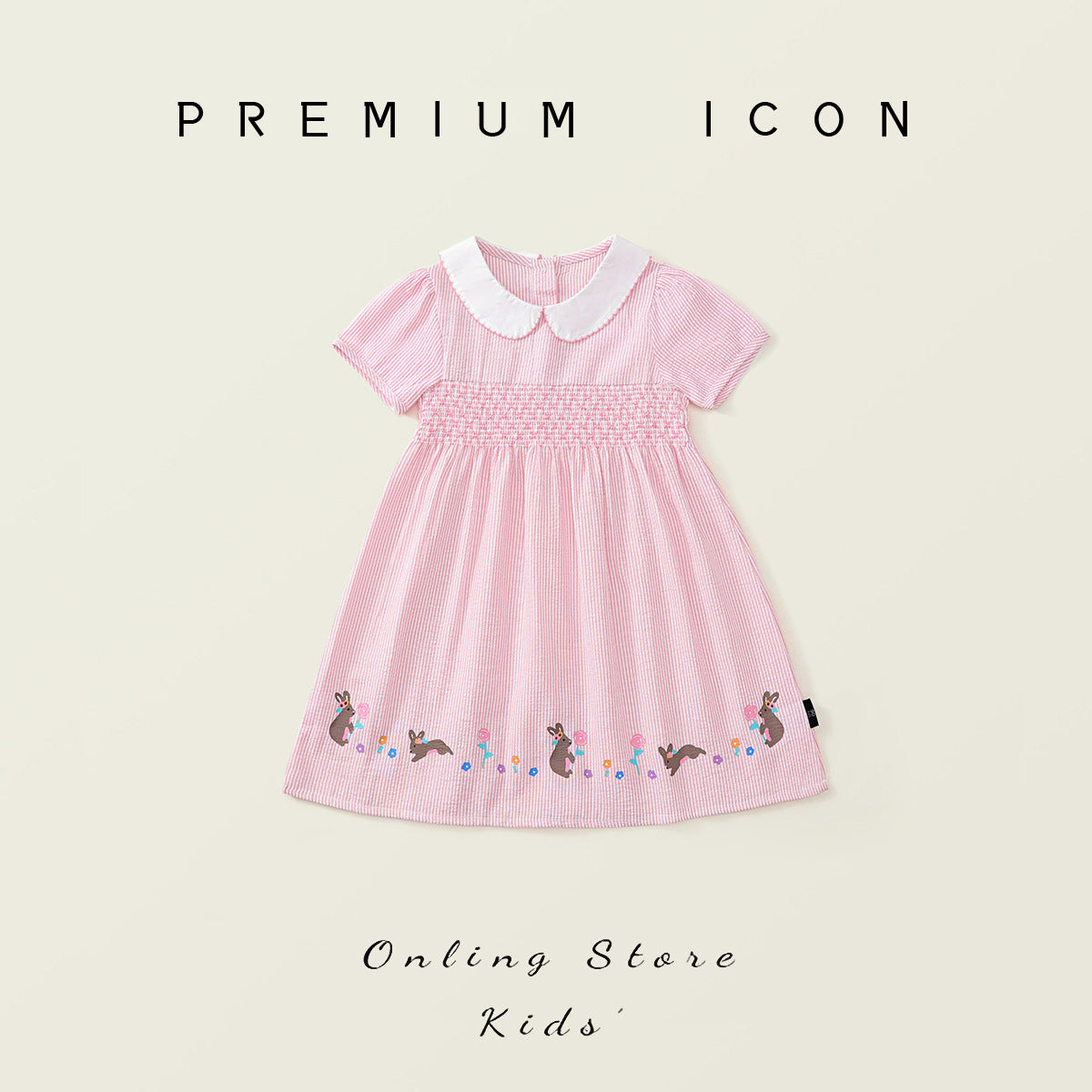 Girls Embroidered Lapel Dress Summer 2025 Princess – Summer Kids Fashion Nepal | Tudoholic