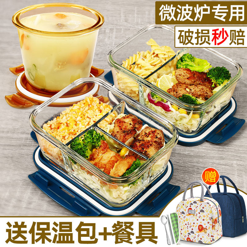 Microwave Safe Glass Lunch Box  Office & Student Friendly