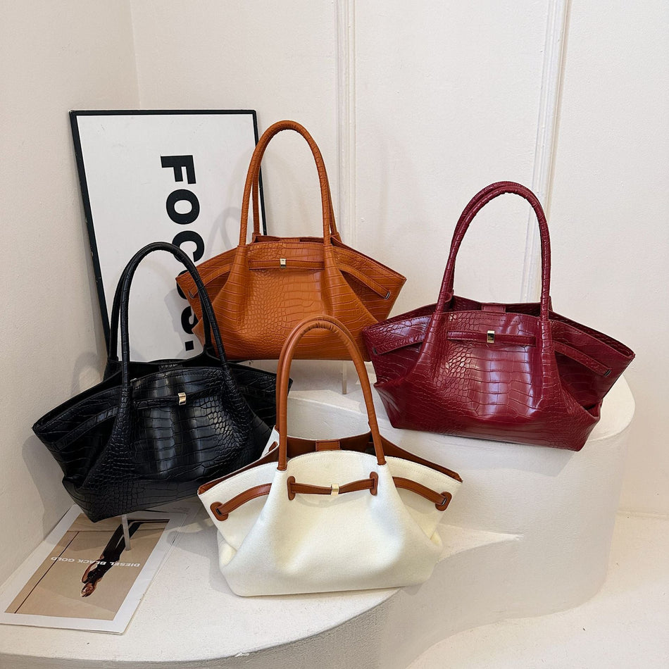 INSTOCK-Deme.llier Crocodile Tote