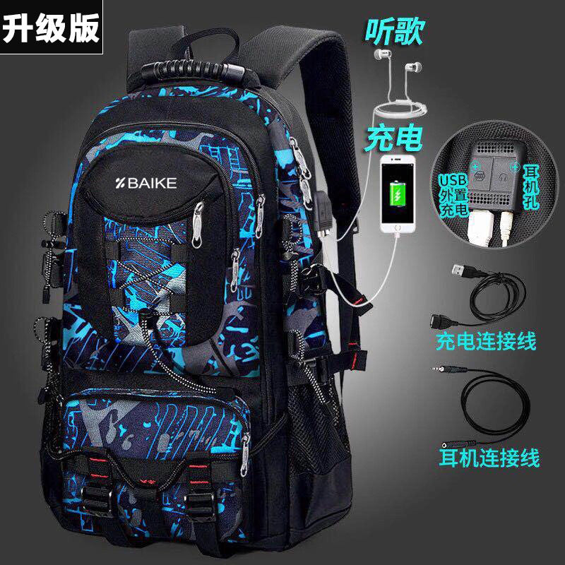 Large Men’s Travel Backpack Outdoor Laptop Bag Fashionable