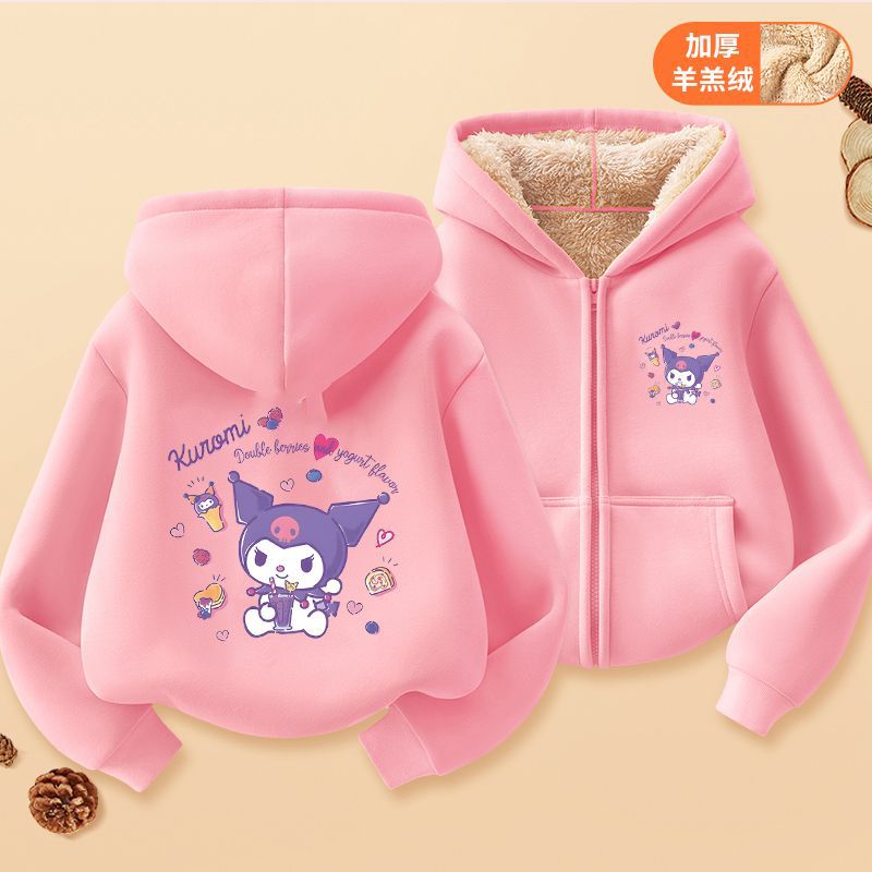 STOCK-Kuromi Girls' Hooded Zipper Jacket – Spring & Autumn 2024