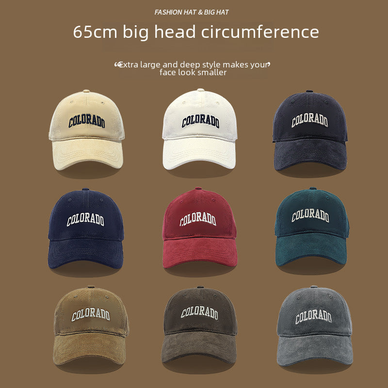 Wide Brim Deep Fit Sun Cap – Big Head Baseball Hat