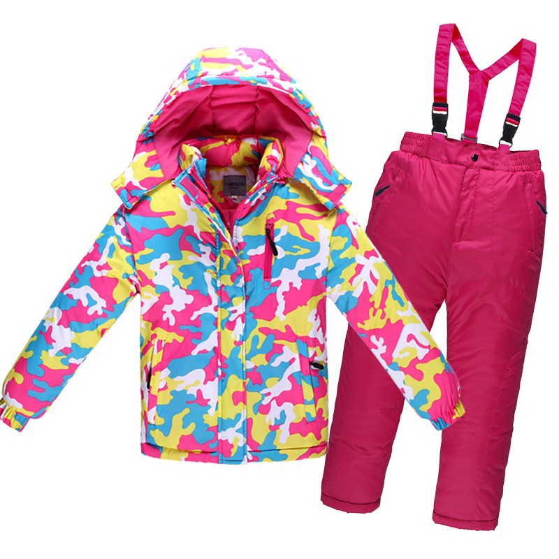 Kids’ Waterproof Windproof Thick Winter Ski Suit