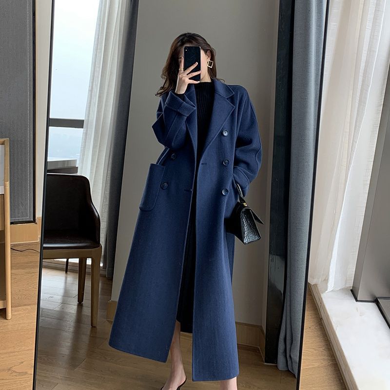STOCK-Women’s Woolen Coat Autumn Winter Plus Size Long
