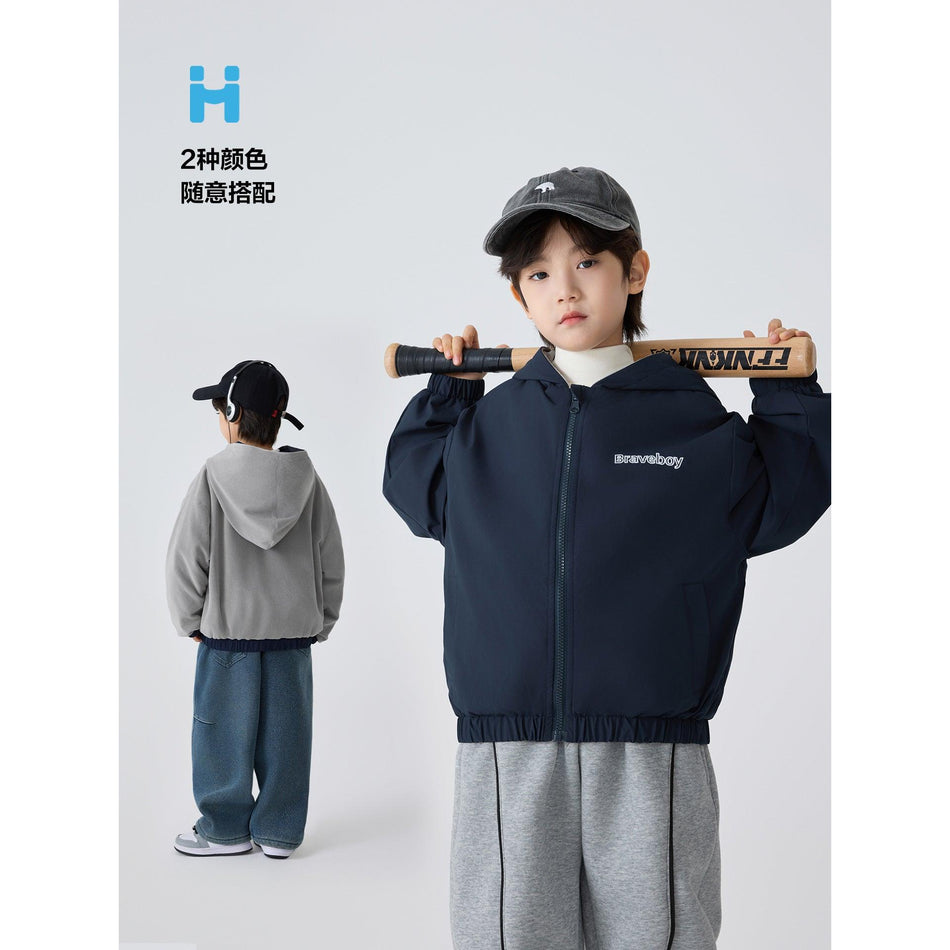 Haima Children’s Clothing 2025 Winter New Boys’ Fleece-Lined