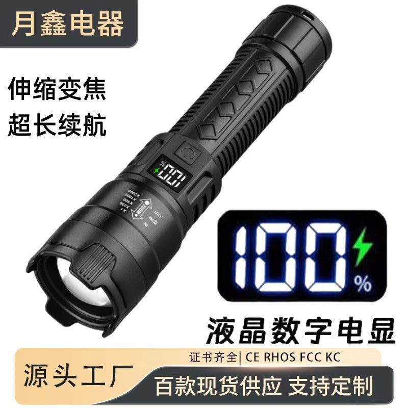 Rechargeable Long-Range Waterproof Flashlight for Home & Outdoor
