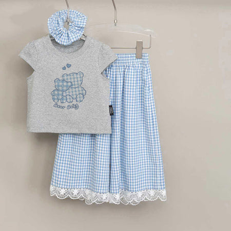Vacation Trend: Girls' Cotton Lace & Wide-Leg Culotte Suit – Kids Fashion Nepal | Tudoholic