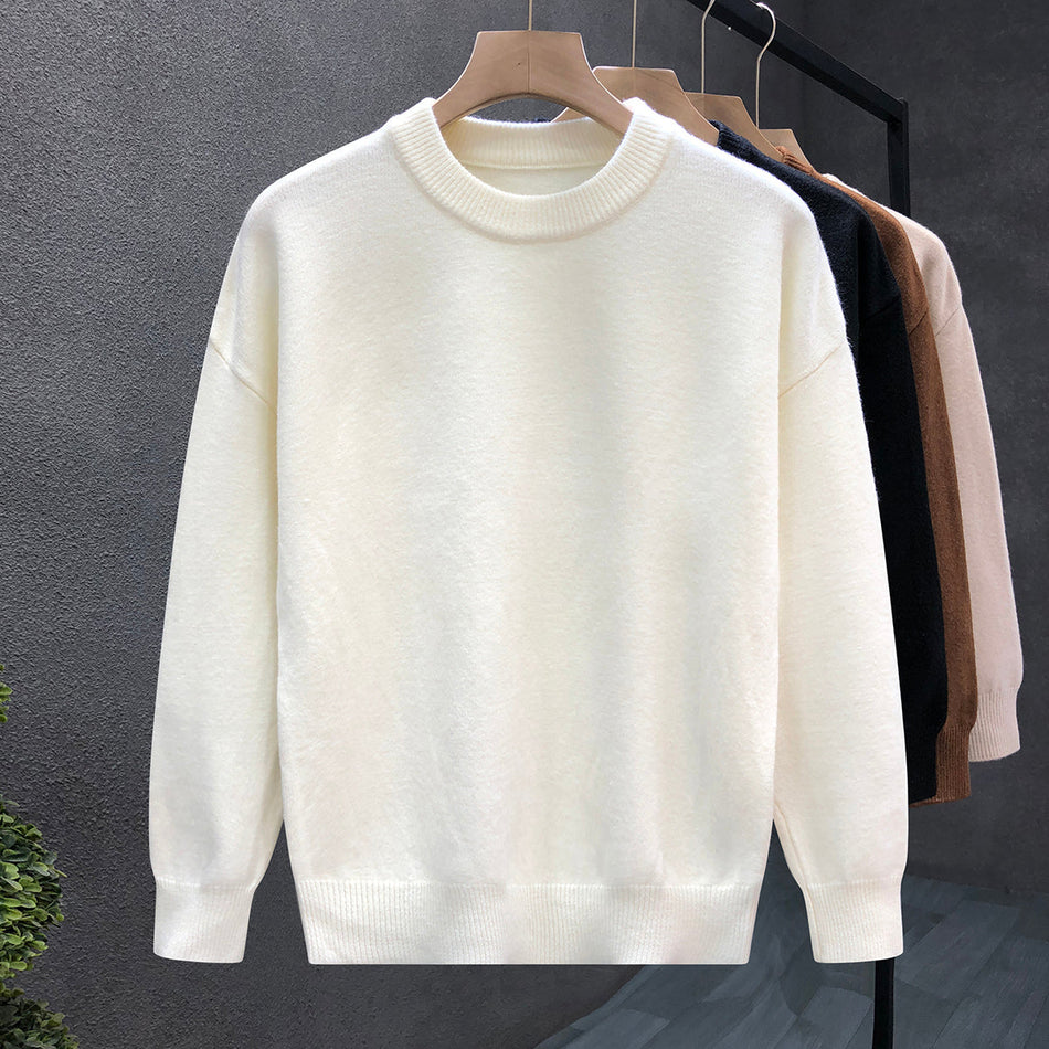 Men’s Casual Pure Color Thickened Knitwear Winter 2026