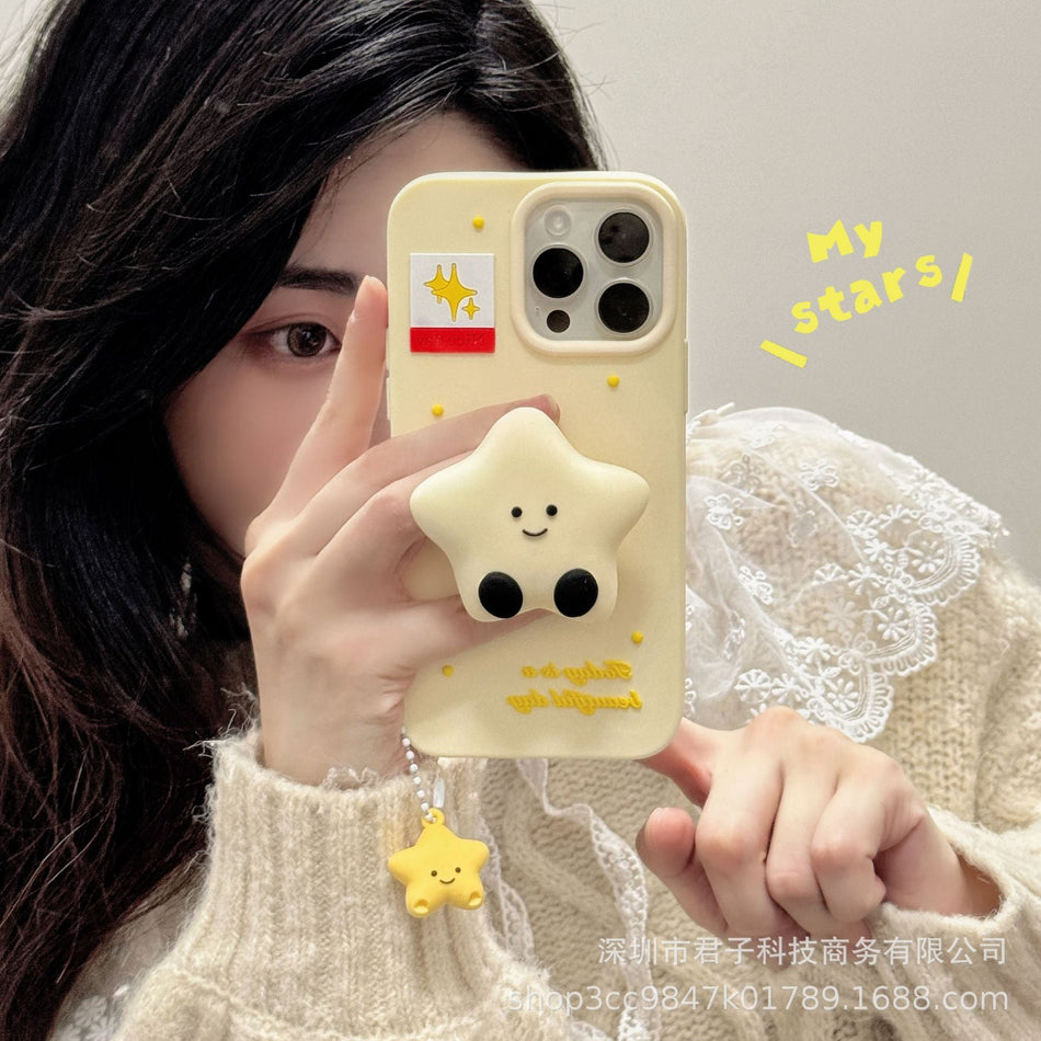 3D Stars & Moon iPhone 16 Case – Trendy Cosmic Design