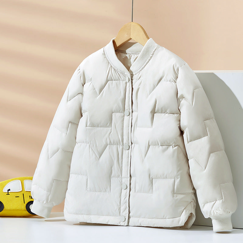 Kids’ Autumn-Winter Inner Pins Warm Jacket