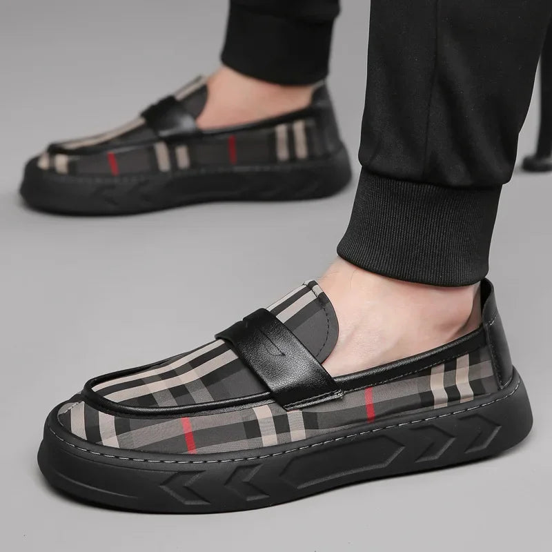 INSTOCK-Men’s British Bean Shoes | Casual Slip-On Leather Style