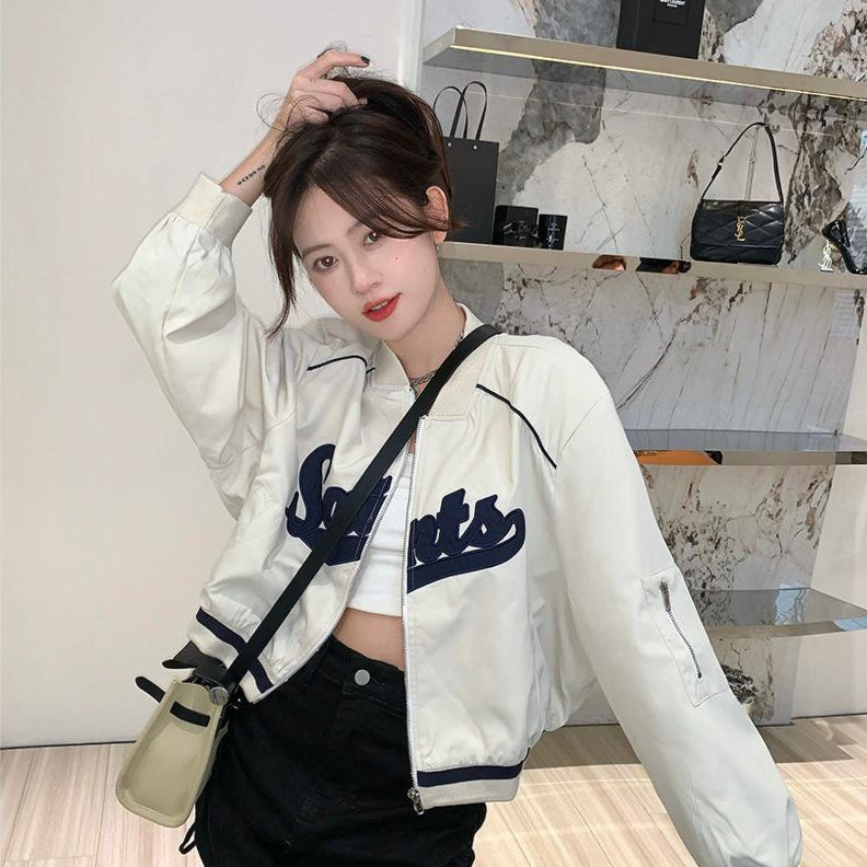Women’s American Casual Baseball Bomber Jacket