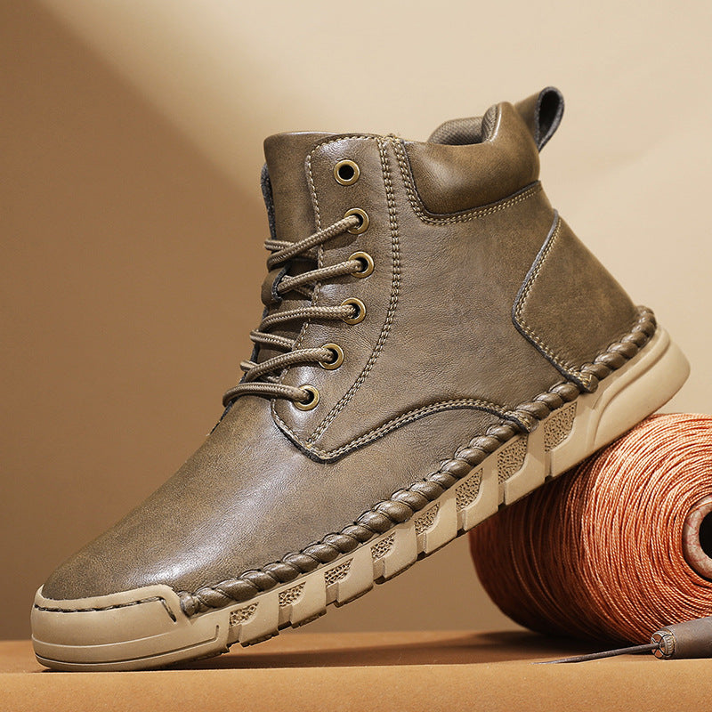 STOCK-Men's Fleece-Lined Martin Boots | Warm Winter High Tops