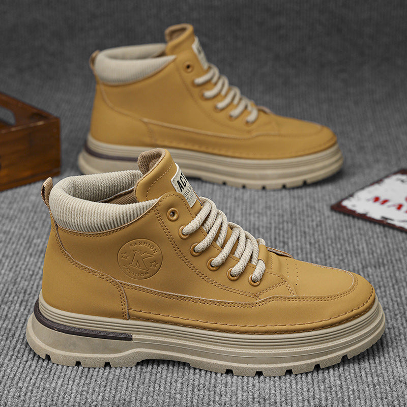 Men’s Retro Martin Boots – High-Top Casual Ankle Shoes