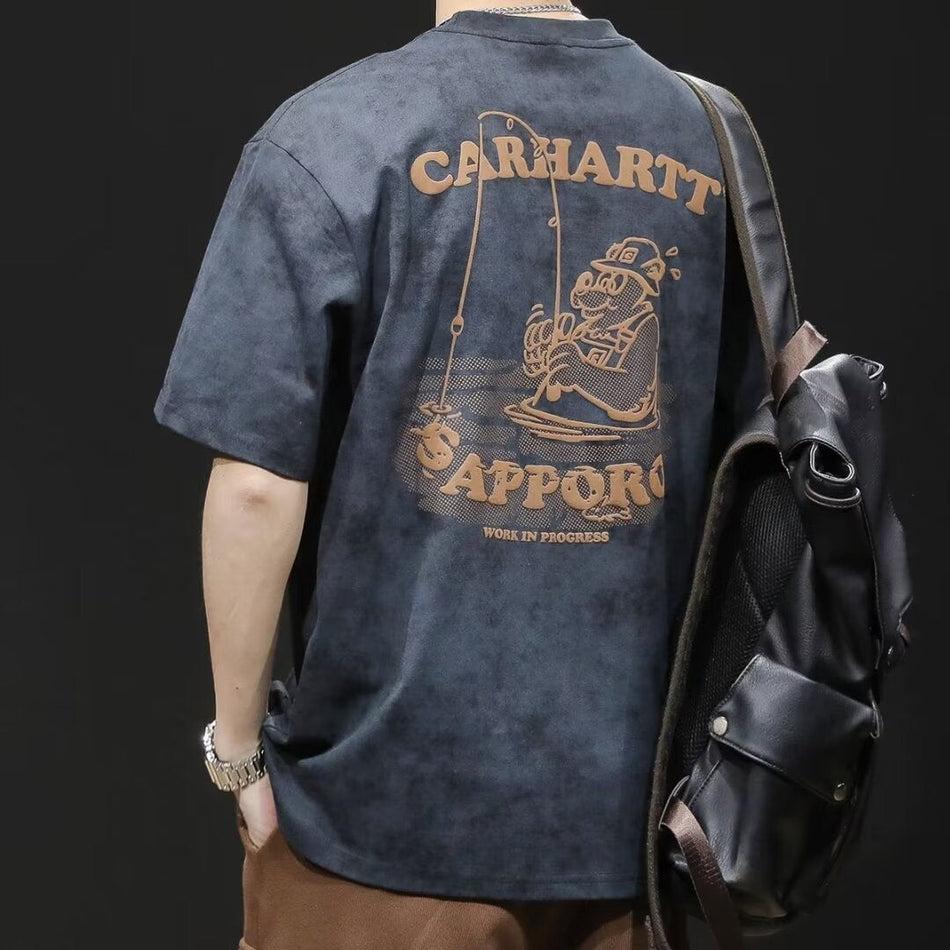 STOCK-Men's Summer Loose Korean T-Shirt – Plus Size, Trendy &