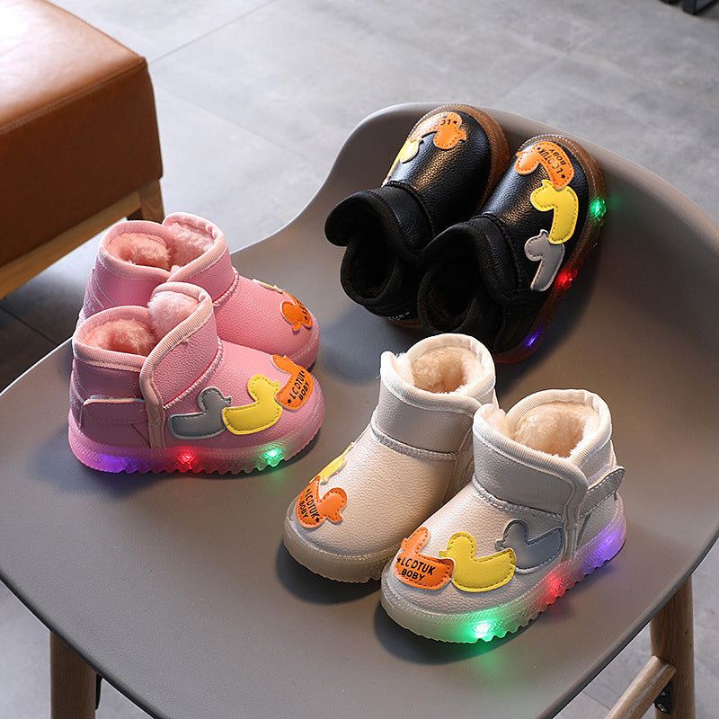 Light-Up Kids’ Velvet Snow Boots 1-6 Years