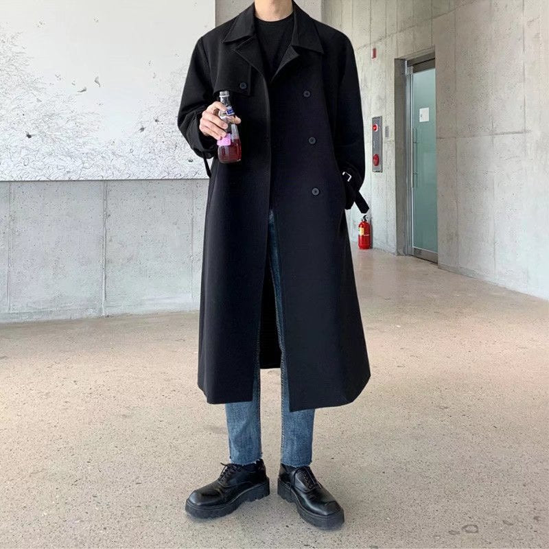 Men's Korean Style Spring Mid-Length Coat 2021