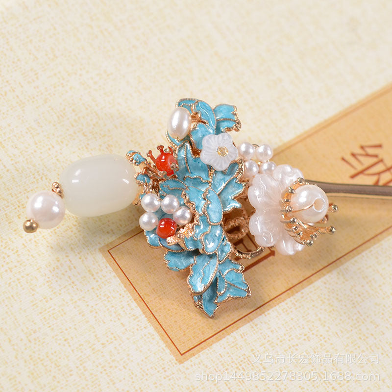 Jade Tassel Hairpin – Ancient Chinese Style for Hanfu & Cheongsam