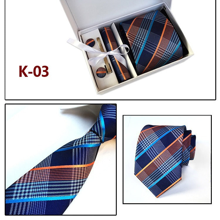 Men's 6-Piece Business Tie Gift Set – Elegant & Versatile