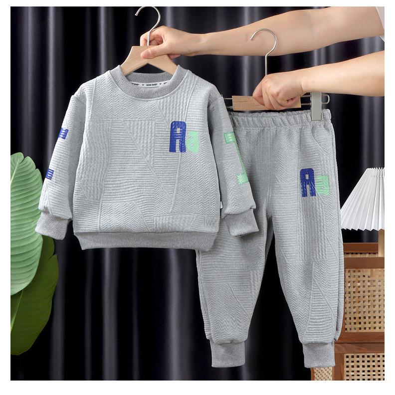 STOCK-Boys’ 2025 Autumn Sweatshirt & Sports Suit Set