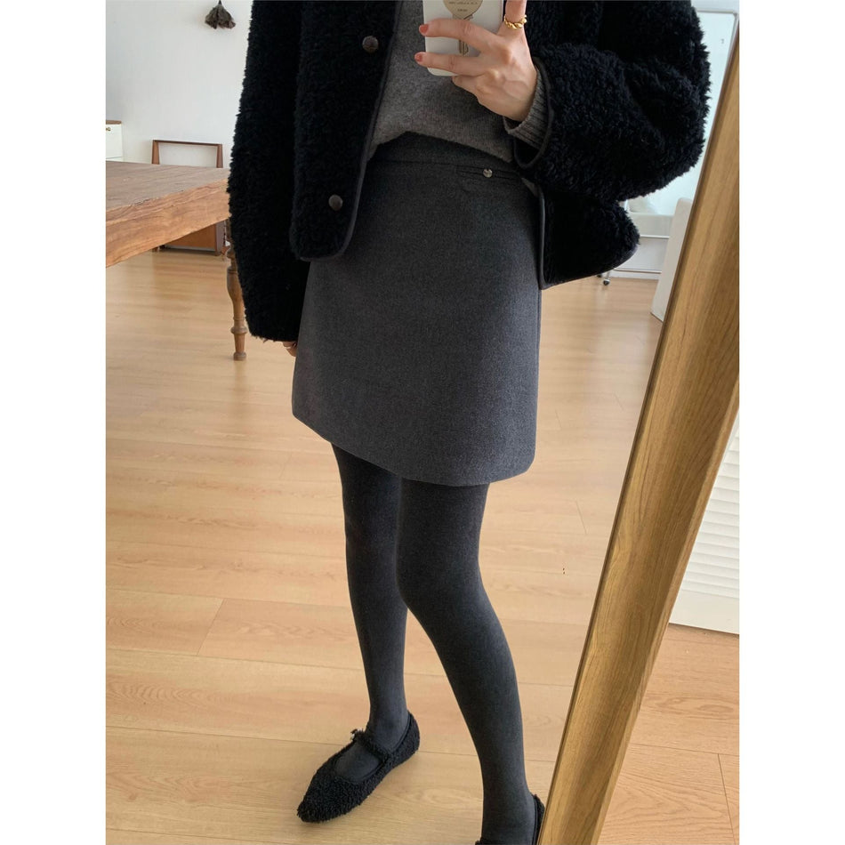 Women’s Woolen A-Line Short Skirt – Autumn Winter 2026
