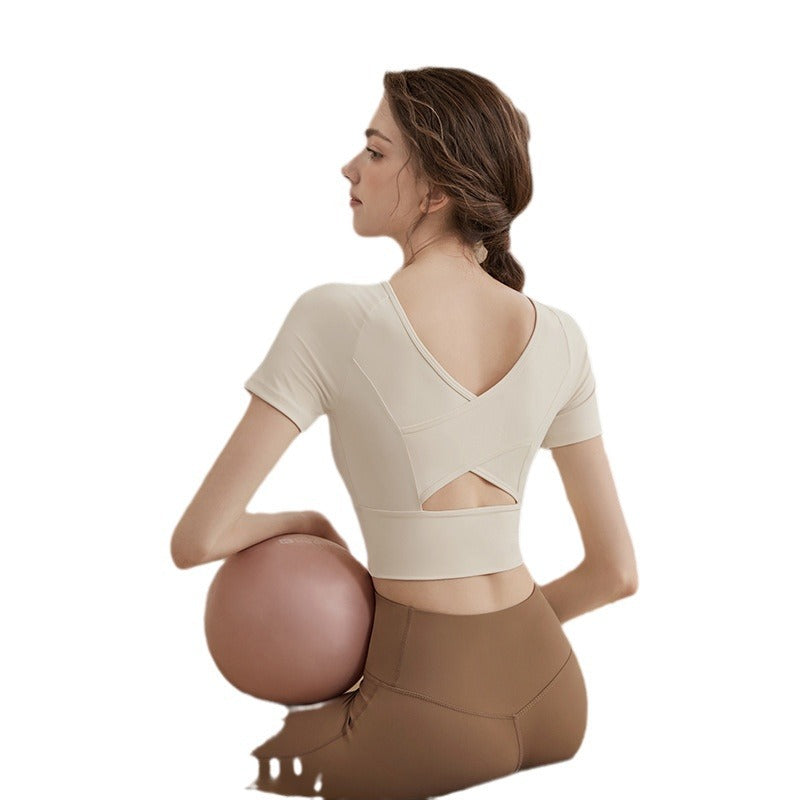 Beauty Back Yoga Top – Padded & Stylish