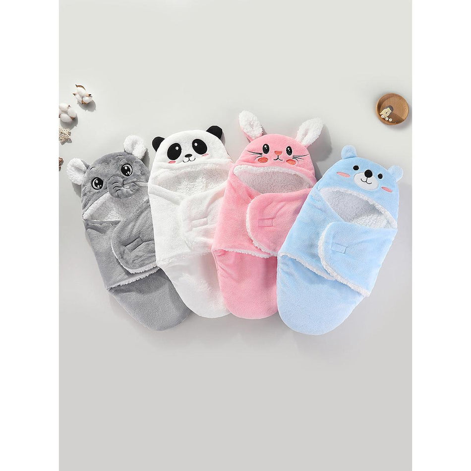 Newborn Cartoon Baby Hold Bag Warm Swaddling Blanket
