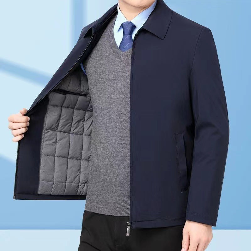 STOCK-Middle-Aged Business Casual Cotton Jacket – Dad Winter Coat