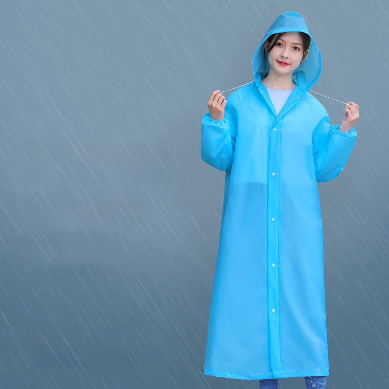 Transparent EVA Poncho – Portable Adult Raincoat